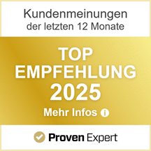 Bewertungssiegel - Top Empfehlung von Kunden der Deutschen Seniorenbetreuung